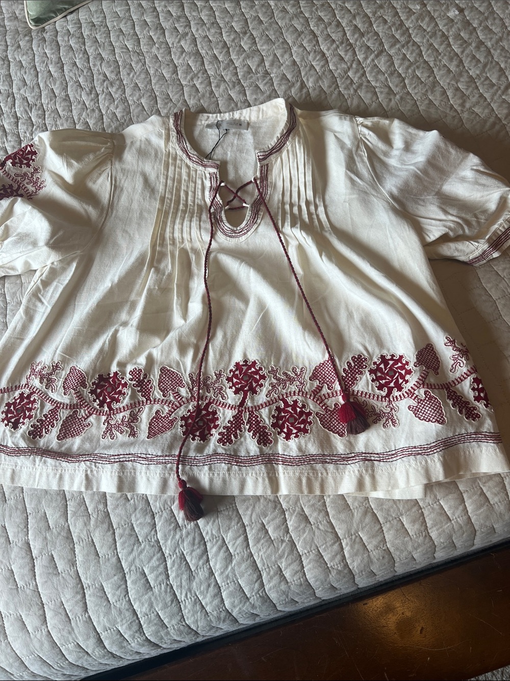 Zara Boho Peasant Top